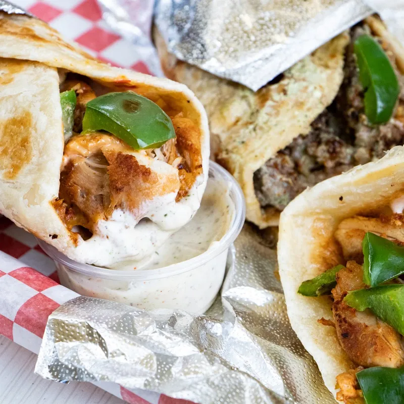 Wraps and sauces at Chachu's, North York