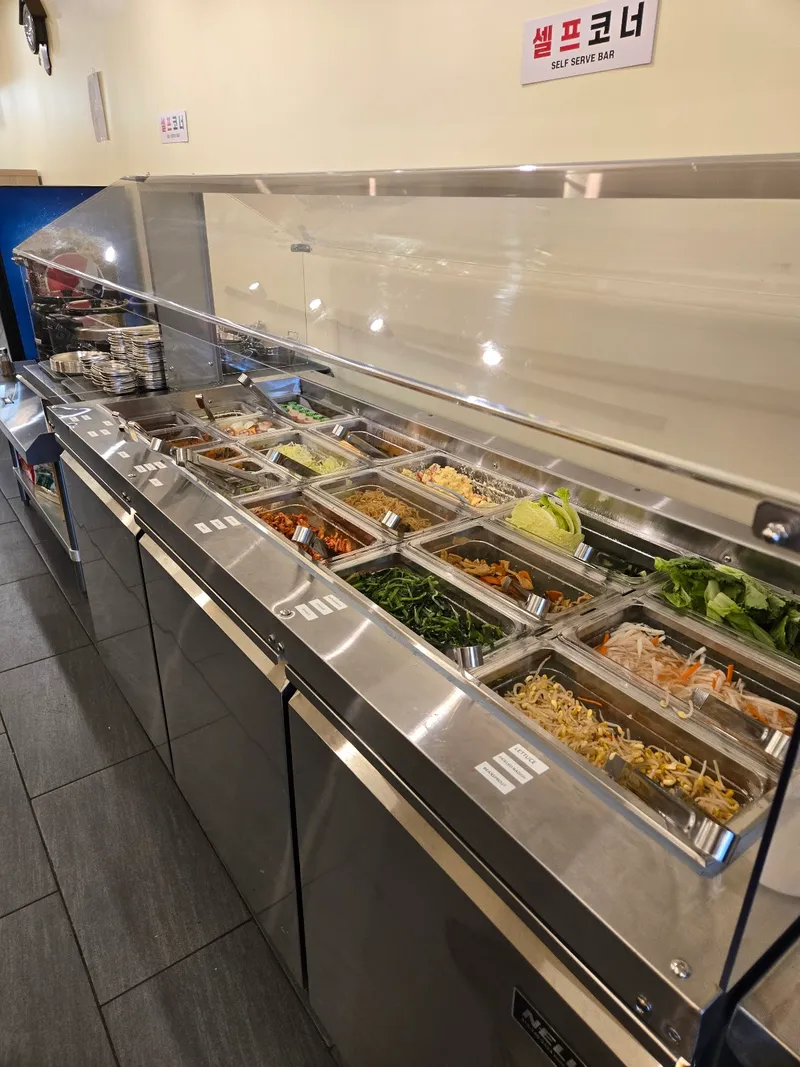 Nakwon Kisa Korean BBQ buffet spread on Yonge Street North York