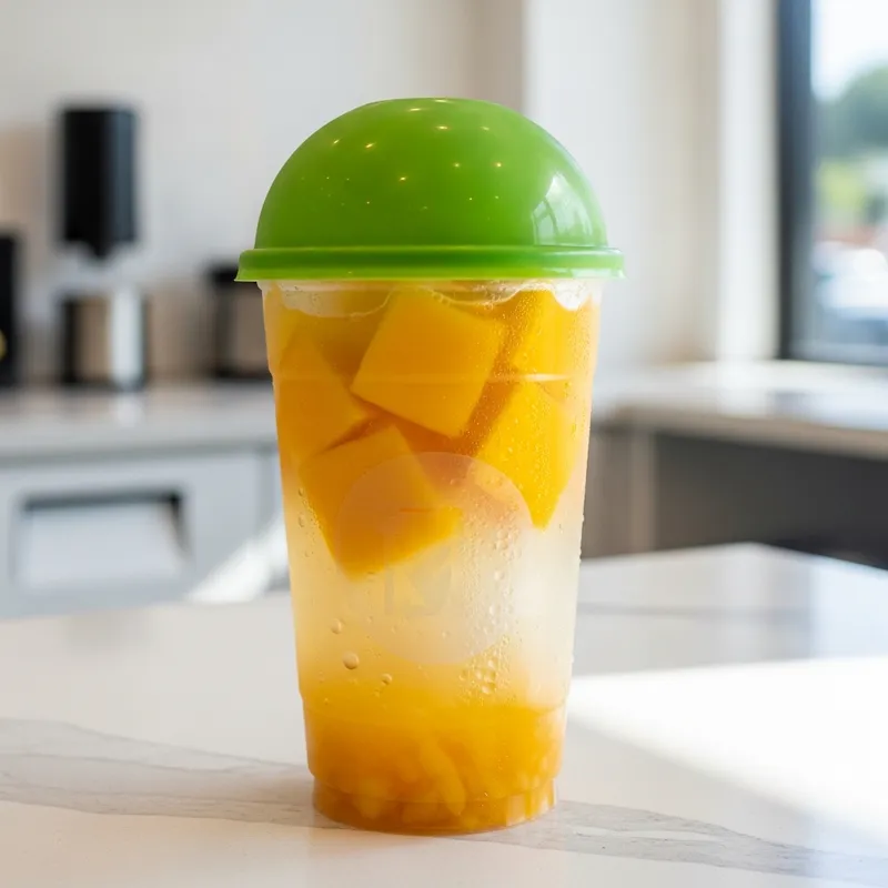 Heytea Coconut Mango Boom fruit tea