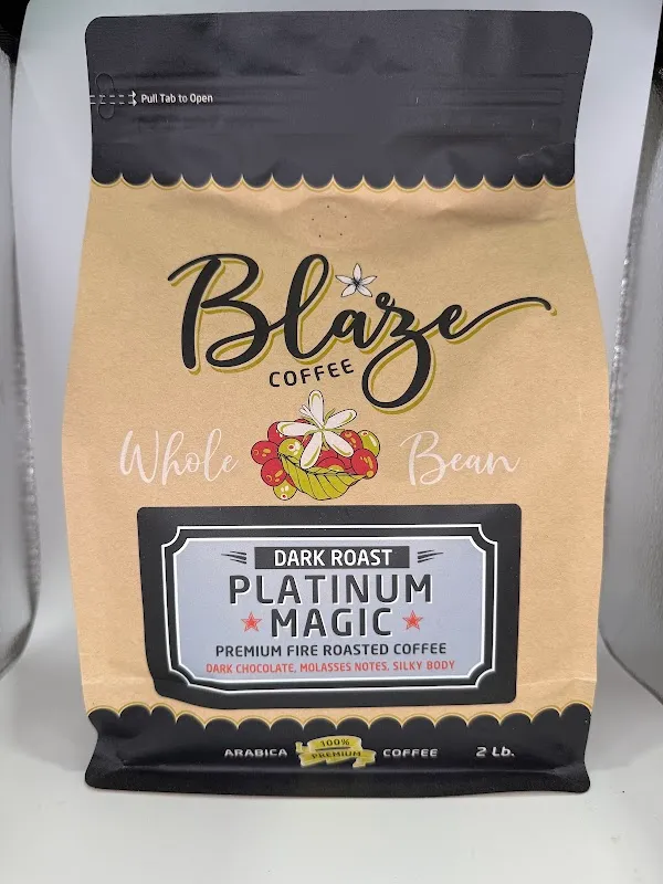 Bag of whole-bean coffee from Blaze Coffee Roasters, North York