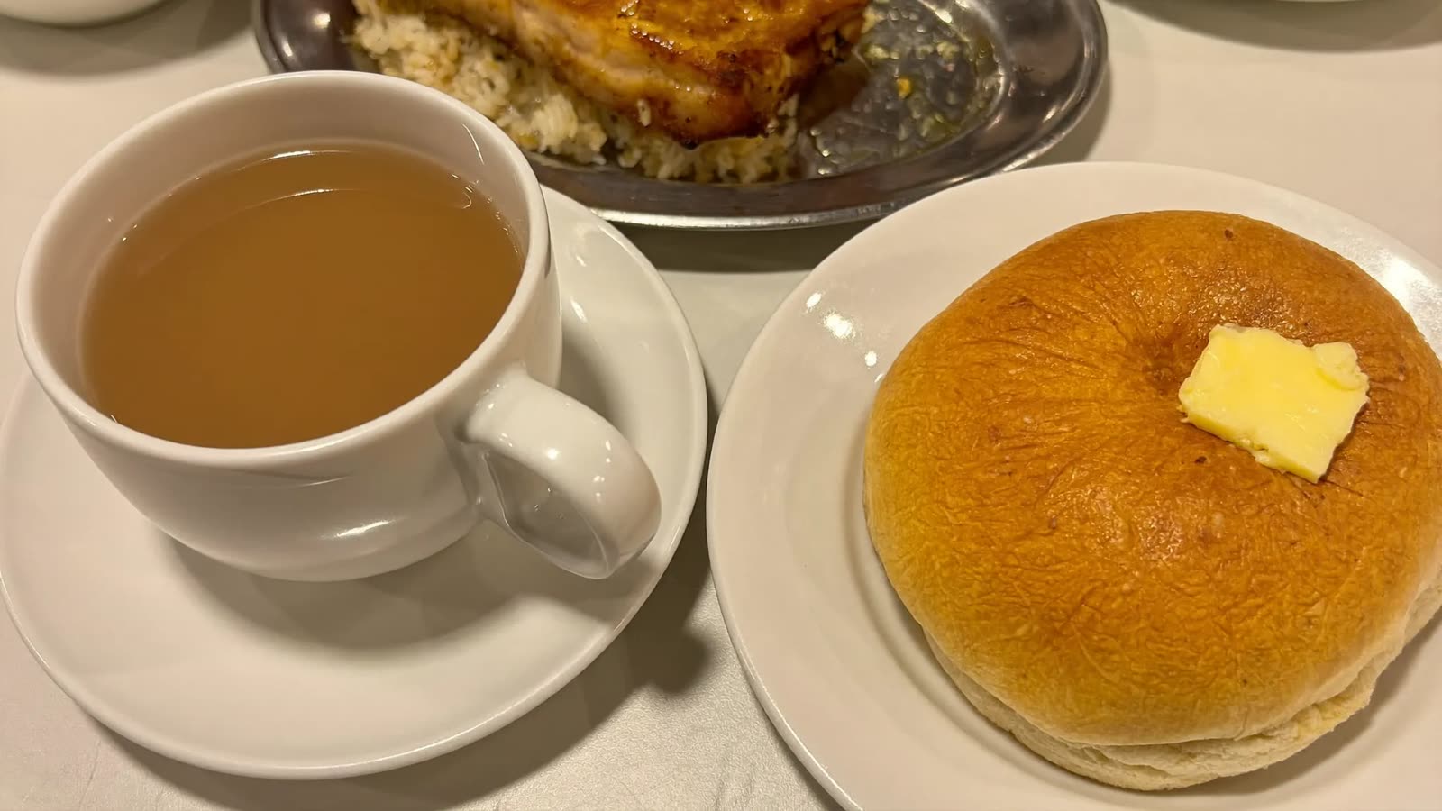 Hong Kong cafe milk tea and baked rice in North York