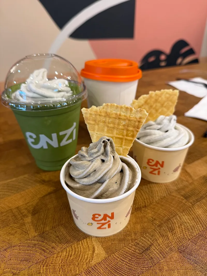 Enzi Ice Cream real fruit matcha soft serve