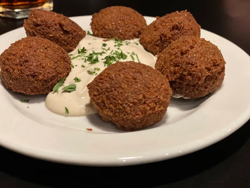 Sababa Fine Foods hummus and falafel sandwich