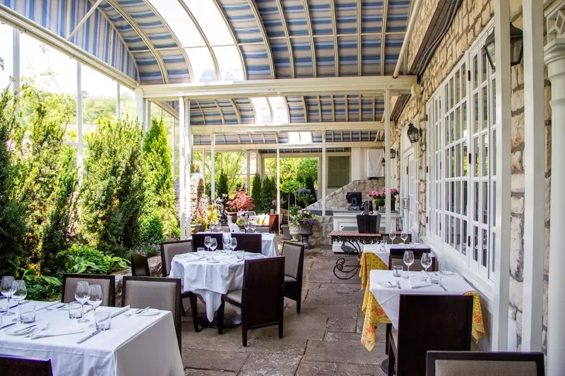 Auberge du Pommier French garden terrace patio