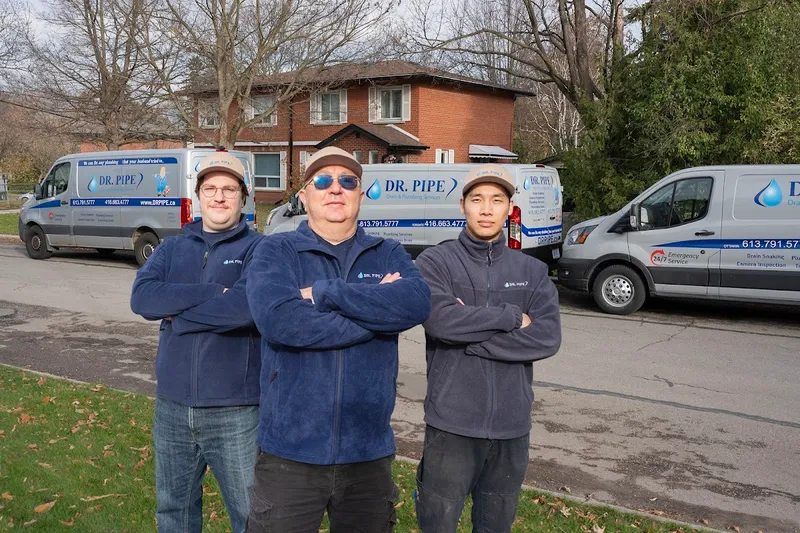 Dr. Pipe Drain and Plumbing storefront on Renoak Drive in North York