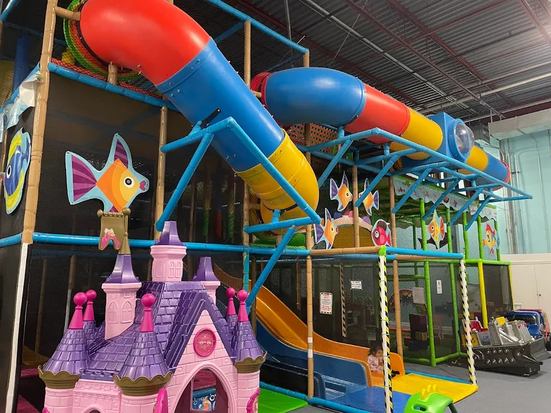 Bunch of Fun Playland play structures and pottery studio
