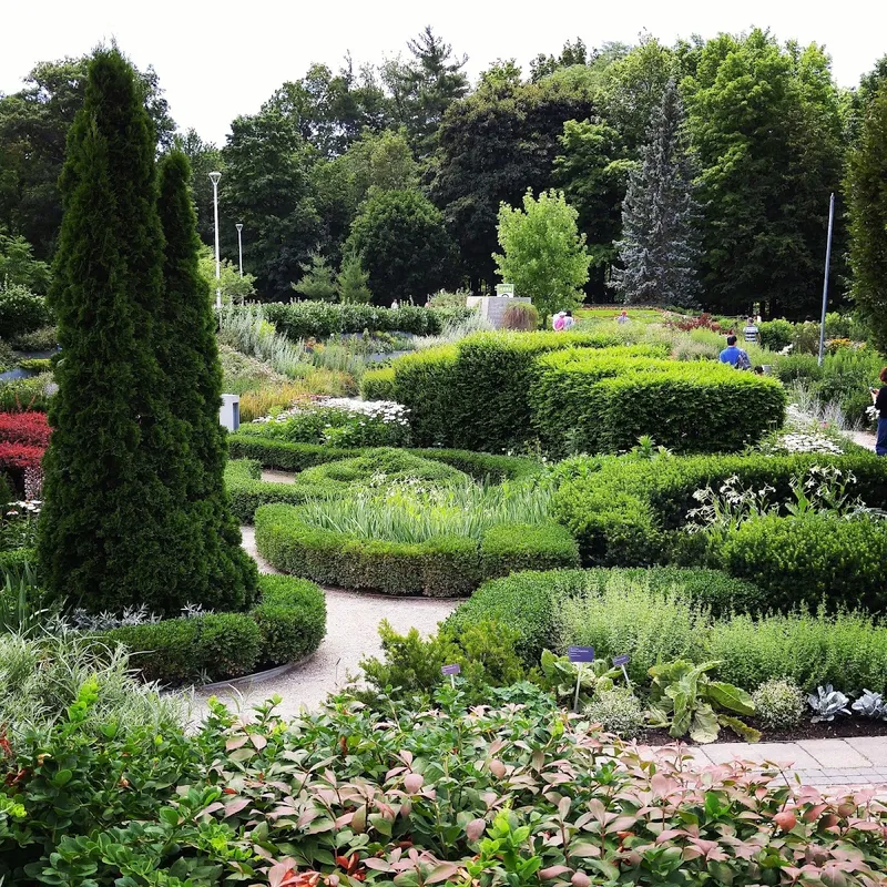 Wooden bridge over Wilket Creek at Edwards Gardens, North York